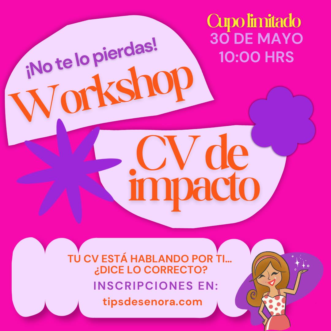 CV WORKSHOP EN VIVO 30 DE MAYO